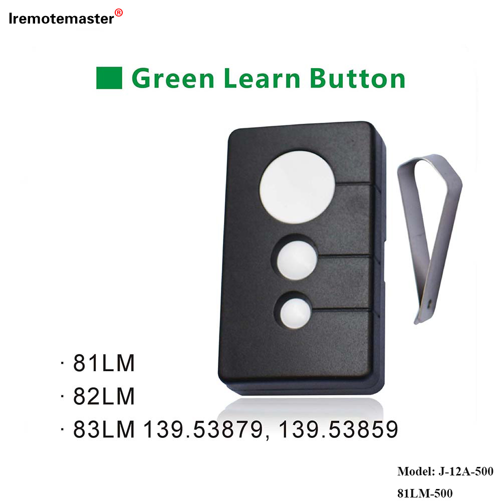 Pour 81LM 82LM 83LM Bouton d'apprentissage vert 390MHz ouvre-porte de garage à distance